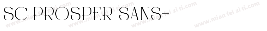 SC Prosper Sans字体转换
